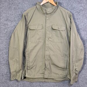 LL Bean Shirt Mens Large Slightly Fitted Long Sleeve Button Up Shirt Jacket